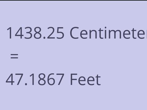 1438.25 CM TO FEET