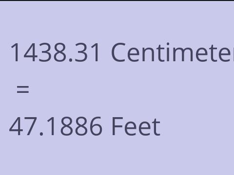 1438.31 CM TO FEET