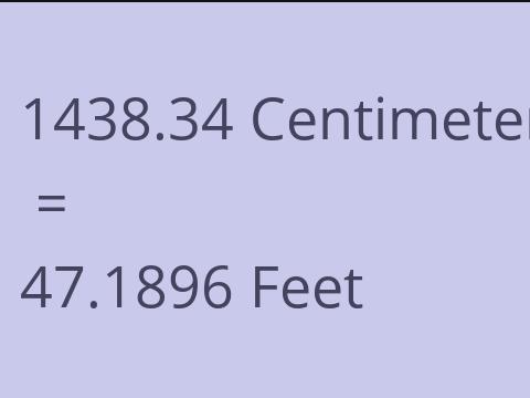 1438.34 CM TO FEET