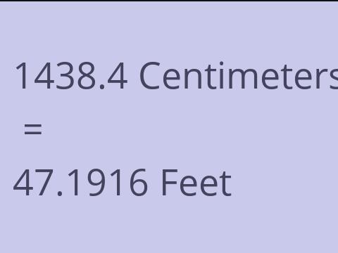 1438.4 CM TO FEET