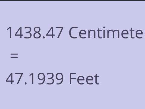 1438.47 CM TO FEET