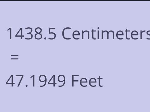 1438.5 CM TO FEET