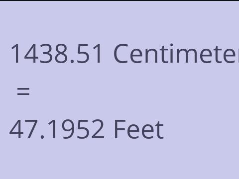 1438.51 CM TO FEET