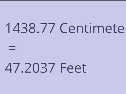 1438.77 CM TO FEET