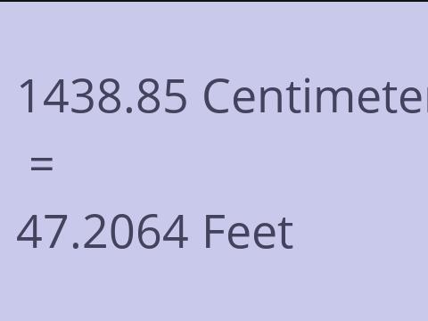 1438.85 CM TO FEET