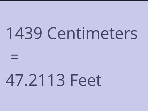 1439 CM TO FEET