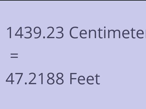 1439.23 CM TO FEET