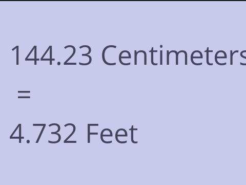 144.23 CM TO FEET