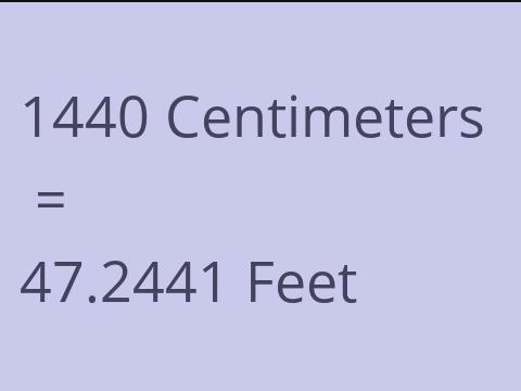 1440 CM TO FEET