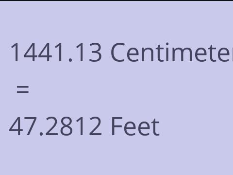 1441.13 CM TO FEET