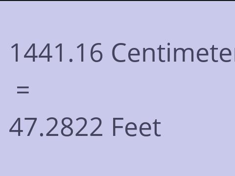 1441.16 CM TO FEET