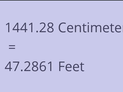 1441.28 CM TO FEET