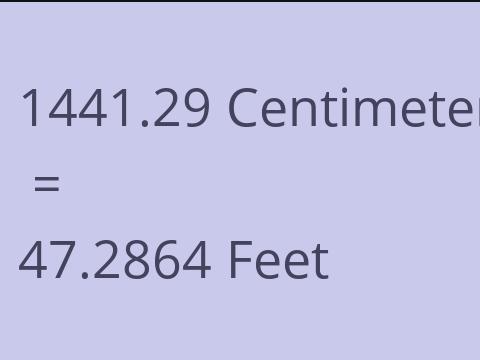 1441.29 CM TO FEET