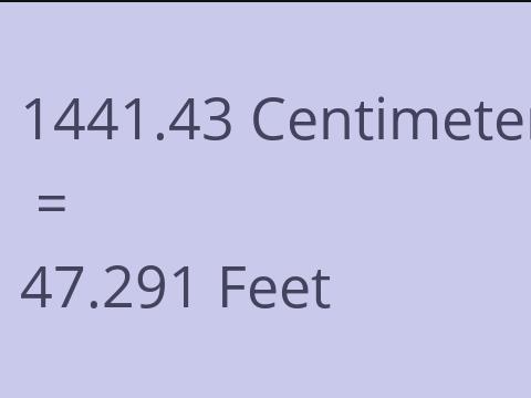 1441.43 CM TO FEET