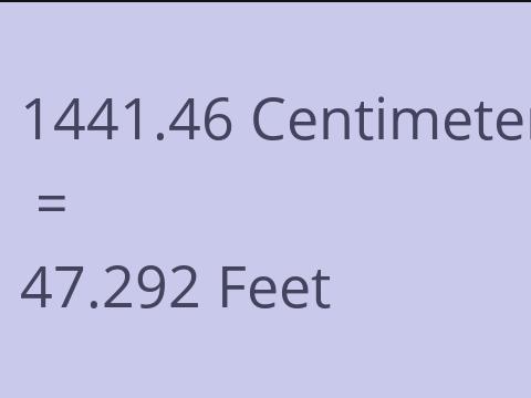 1441.46 CM TO FEET