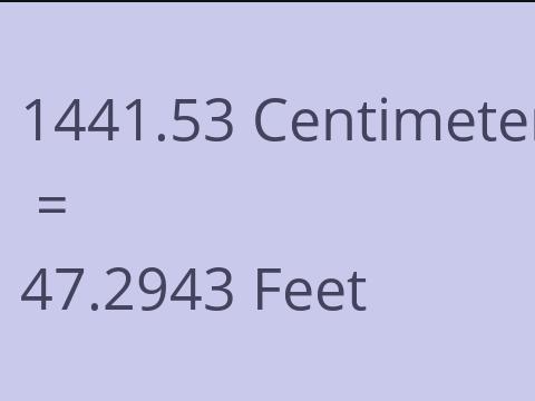 1441.53 CM TO FEET