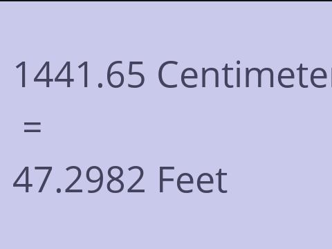 1441.65 CM TO FEET