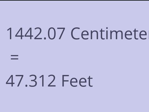 1442.07 CM TO FEET