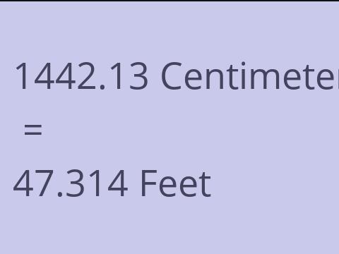 1442.13 CM TO FEET