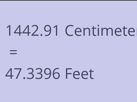 1442.91 CM TO FEET