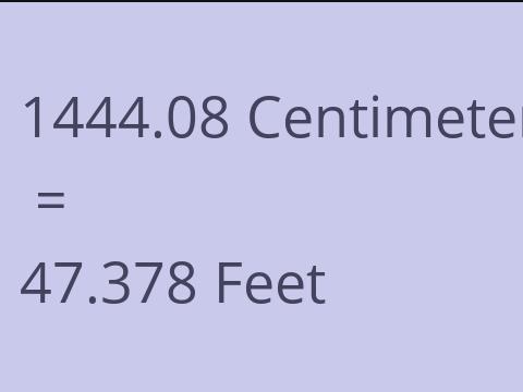 1444.08 CM TO FEET