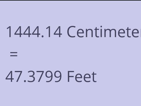 1444.14 CM TO FEET