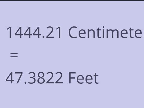 1444.21 CM TO FEET