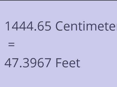 1444.65 CM TO FEET