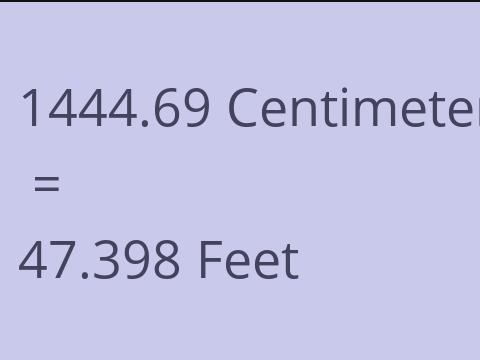 1444.69 CM TO FEET