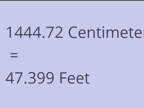 1444.72 CM TO FEET