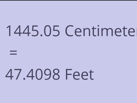 1445.05 CM TO FEET