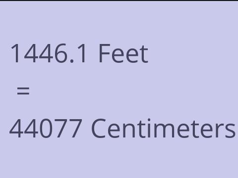 1446.1 FEET TO CM