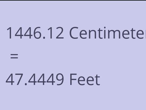 1446.12 CM TO FEET