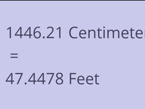 1446.21 CM TO FEET