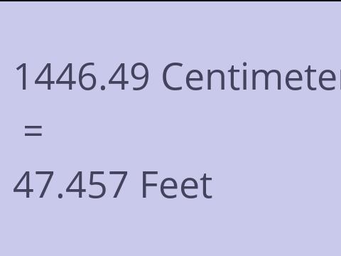 1446.49 CM TO FEET