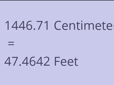 1446.71 CM TO FEET