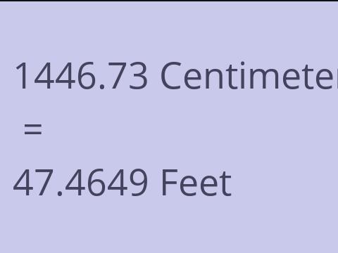 1446.73 CM TO FEET