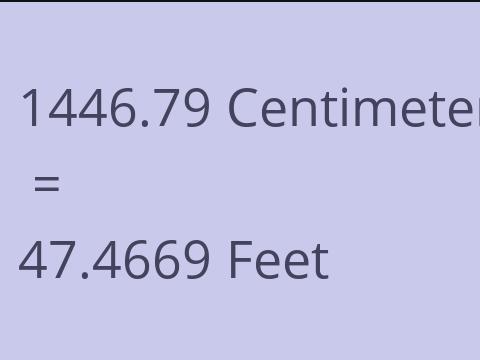 1446.79 CM TO FEET