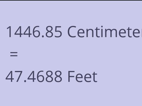 1446.85 CM TO FEET