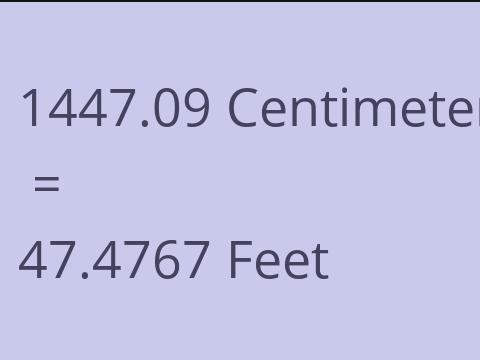 1447.09 CM TO FEET