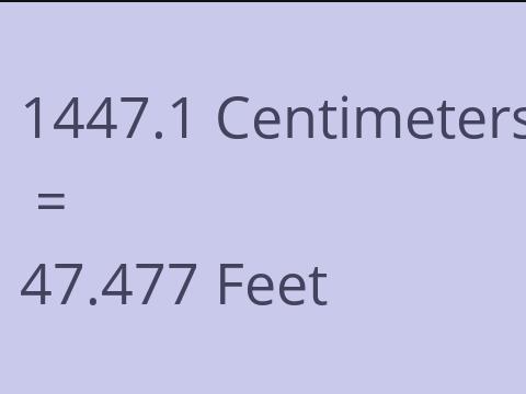 1447.1 CM TO FEET