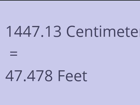 1447.13 CM TO FEET