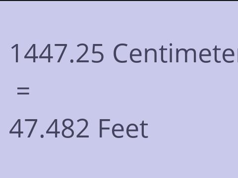 1447.25 CM TO FEET