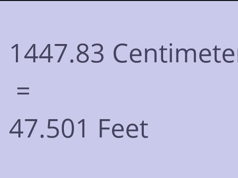 1447.83 CM TO FEET