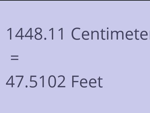 1448.11 CM TO FEET