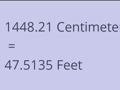 1448.21 CM TO FEET