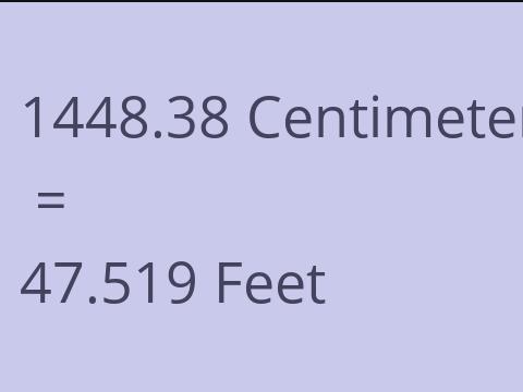 1448.38 CM TO FEET