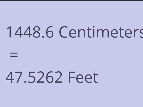 1448.6 CM TO FEET