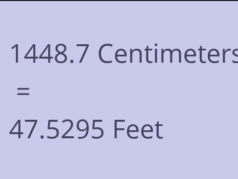 1448.7 CM TO FEET