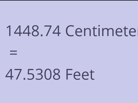 1448.74 CM TO FEET